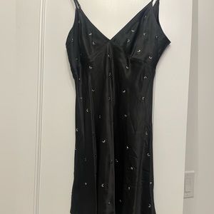 ZARA silk dress with embroidered rhinestones, wore once